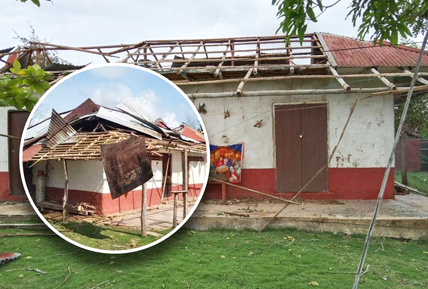 Azota turbonada, deja daños en viviendas en Veracruz