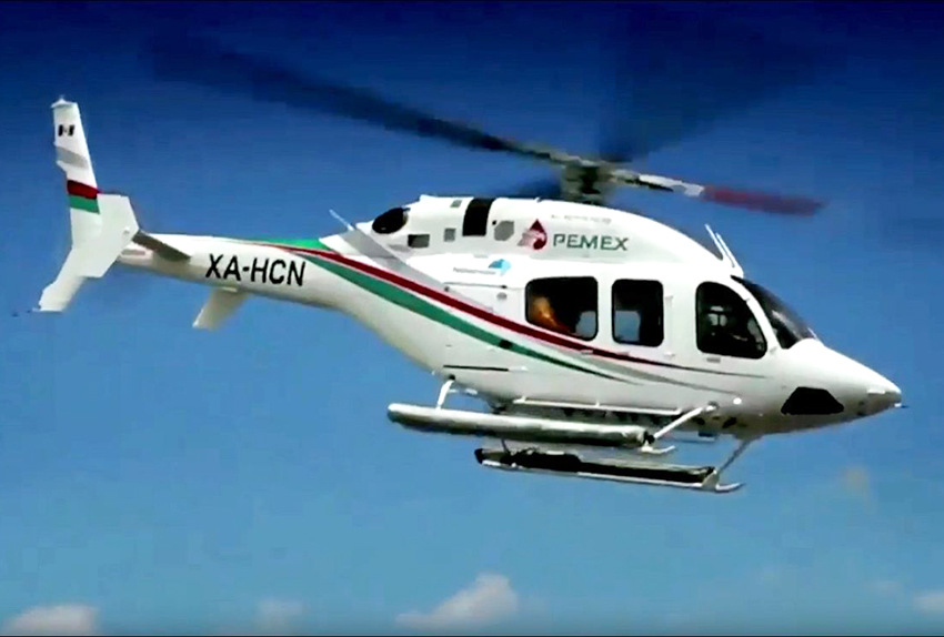 Cae helicóptero de Pemex en Sonda de Campeche