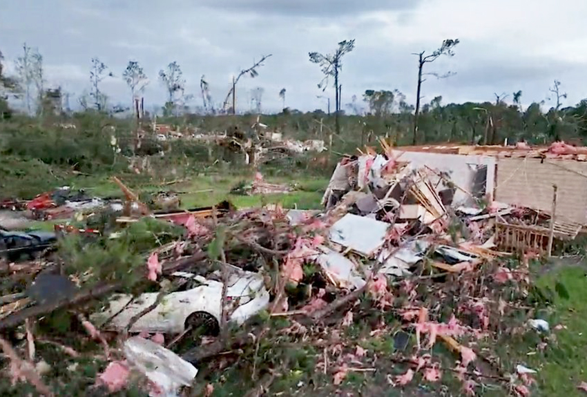 Devastación por tornados, 20 heridos en Mississippi