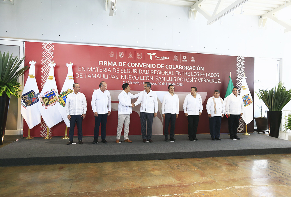 Tamaulipas, Nuevo León, Veracruz y SLP firman convenio de seguridad