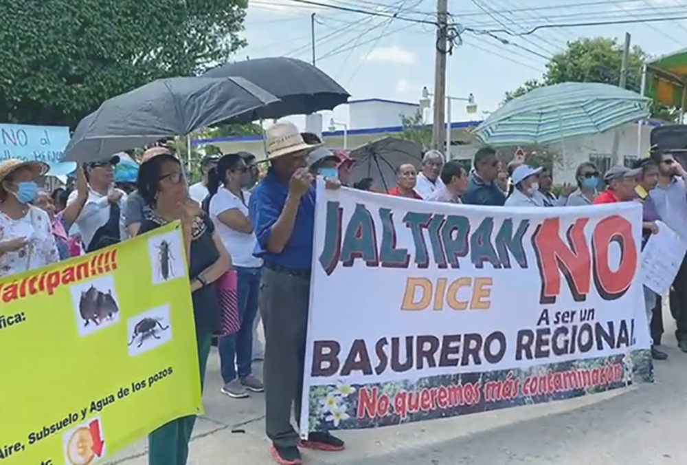 Protestan en Jáltipan, Veracruz, rechazan relleno sanitario
