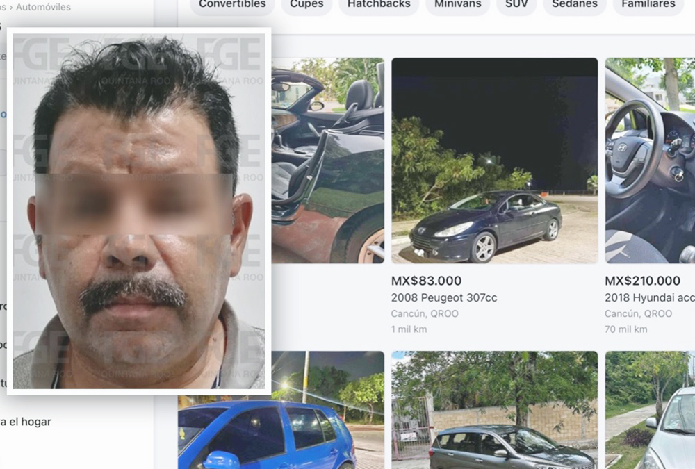 Detenido en Cancún vendía autos robados