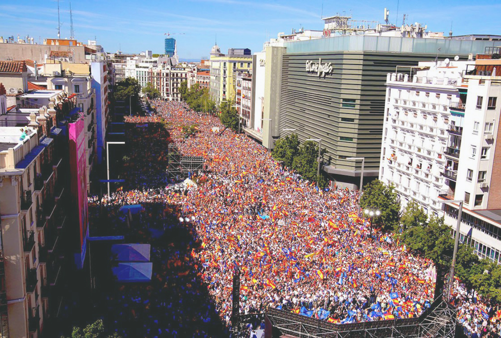 Manifestación contra amnistía en Madrid