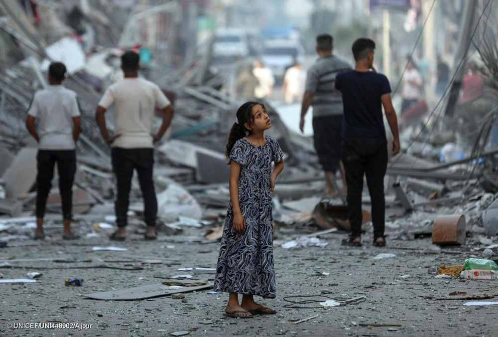 Unicef pide alto al fuego para ayudar a niños de Gaza