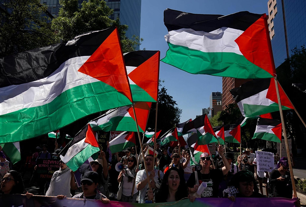 Activistas marchan en Ciudad de México exigen sanciones a Israel