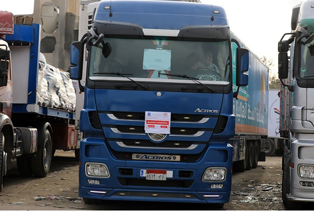 Ayuda humanitarian. Entran primeros camiones comerciales a Gaza