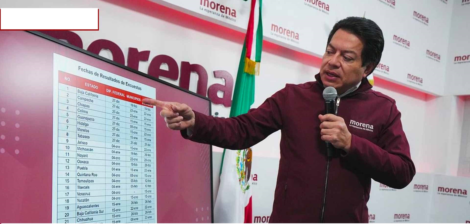 Morena pospone resultados de encuestas para precandidatos a diputados federales