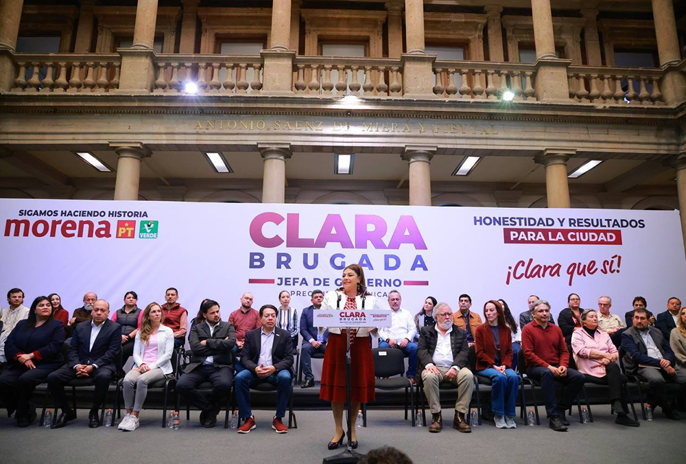 Clara Brugada presenta a su comité rumbo a las elecciones de 2024