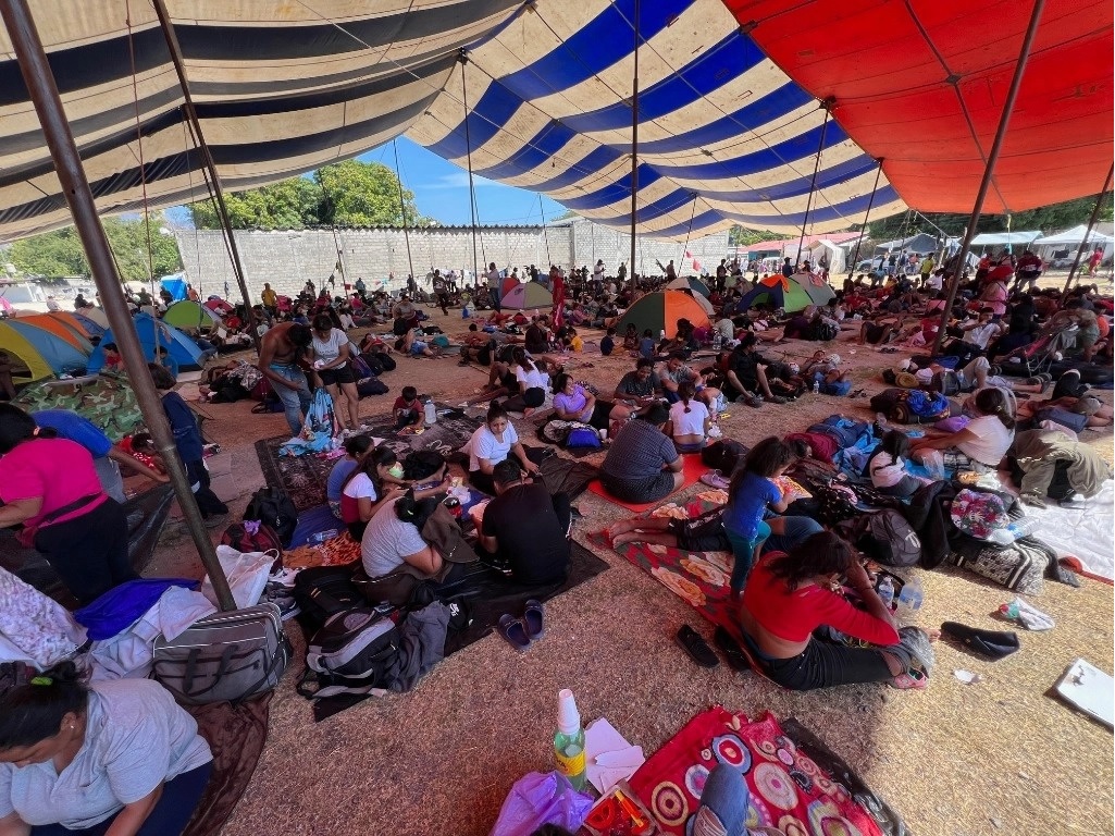 Caravana de migrantes solicita ayuda humanitaria