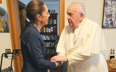 Sheinbaum se reúne con el Papa; «me regaló grandes consejos»