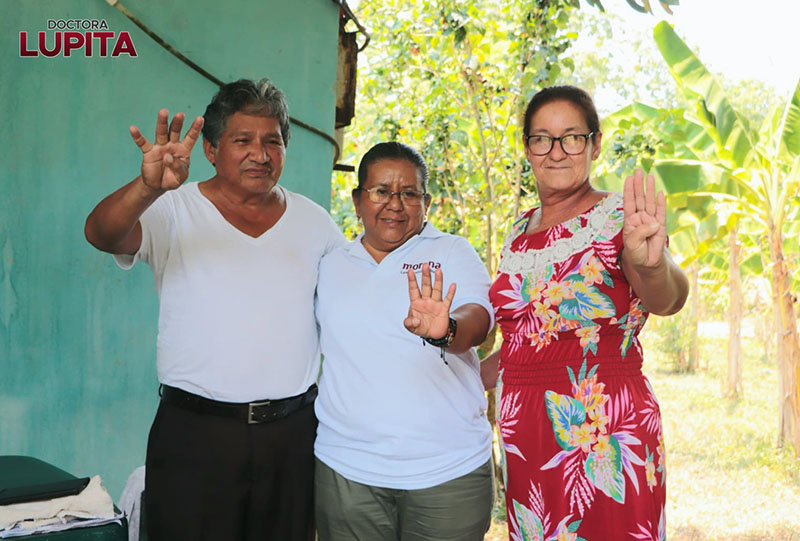 Repunta Lupita en el ánimo del electorado en Jalapa